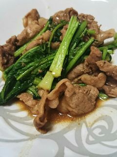 かぶの葉と豚肉のオイスターバター炒め-レシピのメイン写真