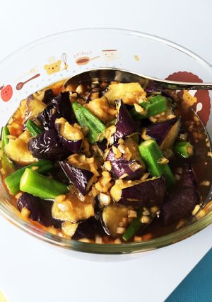 ご飯がススム ♫ 玉ねぎの香味揚げナス-レシピのメイン写真