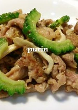 ゴーヤと豚肉の粒マスタード炒め-レシピのメイン写真