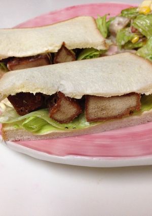 高野豆腐の唐揚げ風サンド-レシピのメイン写真
