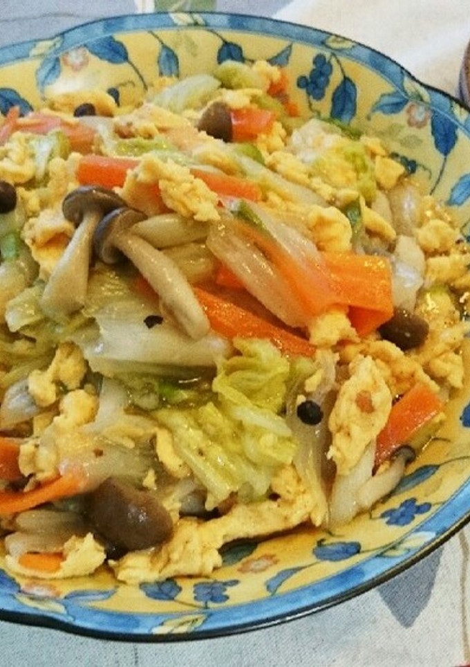 優しいお味♪白菜と卵の和風炒め物-レシピのメイン写真