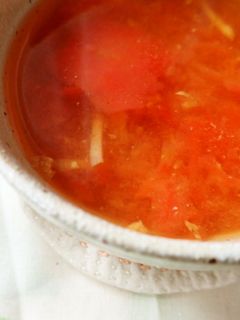 トマトたっぷりのジンジャー味噌スープ-レシピのメイン写真