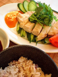レンジで本格的海南鶏飯(カオマンガイ)-レシピのメイン写真