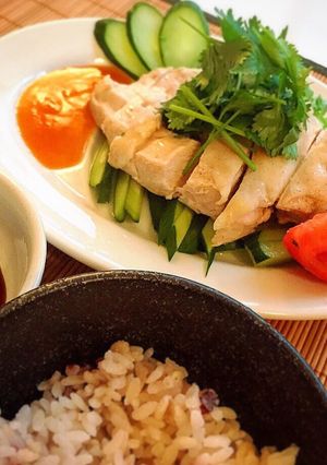 レンジで本格的海南鶏飯(カオマンガイ)-レシピのメイン写真