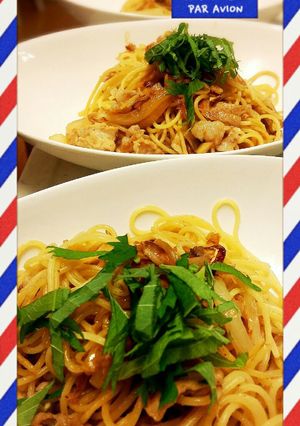 豚バラのバター醤油パスタ～大葉乗せ～-レシピのメイン写真