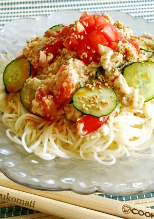 くずし豆腐とツナのぶっかけ素麺-レシピのメイン写真