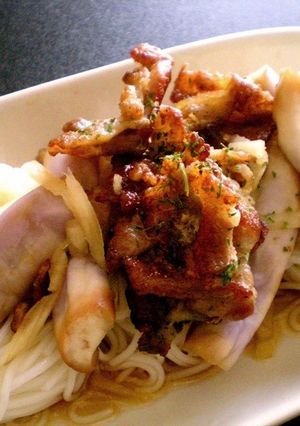 かりかり豚となすの素麺-レシピのメイン写真