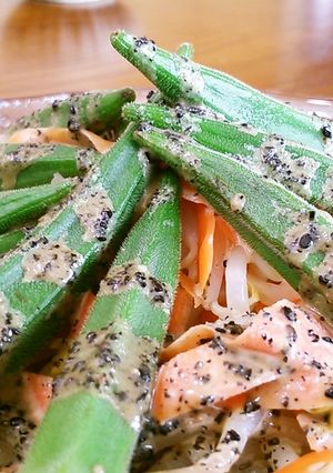ごまドレかけて、野菜むしゃむしゃ。-レシピのメイン写真