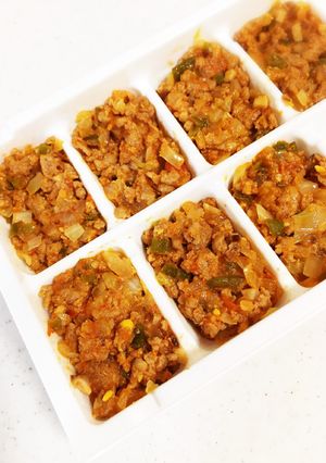 離乳食後期に…豚ひき肉と野菜〜トマト味〜-レシピのメイン写真