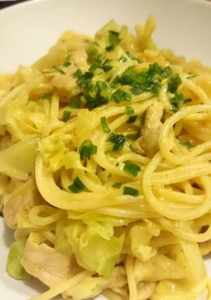 豚肉とキャベツのカレークリームパスタ♬-レシピのメイン写真