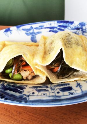 きざみ昆布と枝豆の油揚げ包み-レシピのメイン写真