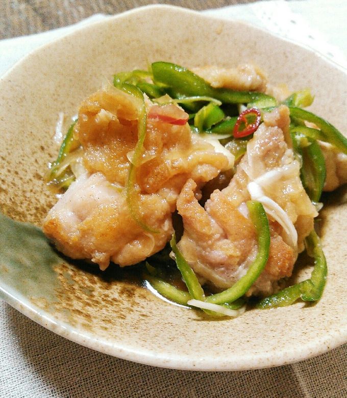 夏の疲れに❢鶏とピーマン玉ねぎの南蛮漬け-レシピのメイン写真