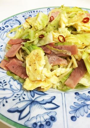 卵とキャベツでペペロンパスタ☀︎ランチ-レシピのメイン写真