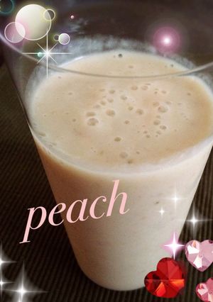 朝は飲む！時短！桃のスムージー-レシピのメイン写真