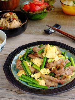 簡単中華☆ニンニクの芽と豚肉の炒めもの!-レシピのメイン写真