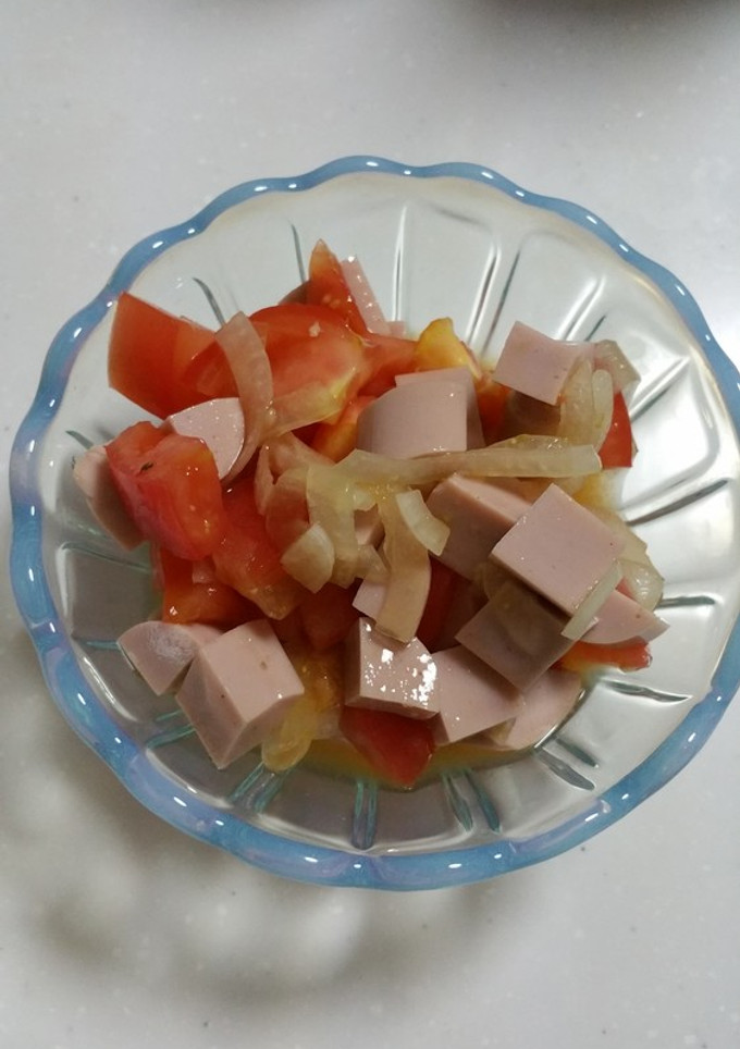 トマトと魚肉ソーセージの和え物-レシピのメイン写真