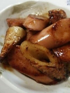 ちくわと魚肉ソーセージの蒲焼き風炒め☆-レシピのメイン写真