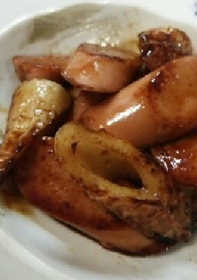 ちくわと魚肉ソーセージの蒲焼き風炒め☆-レシピのメイン写真