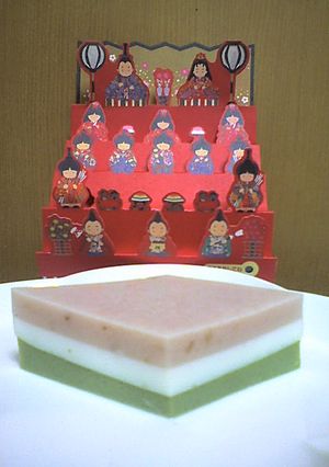 ひな祭り＊人気のミルク味で菱形寒天＊-レシピのメイン写真