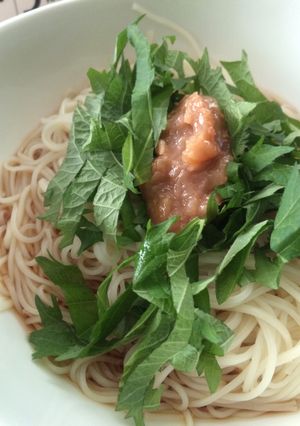 簡単！梅シソそうめん-レシピのメイン写真