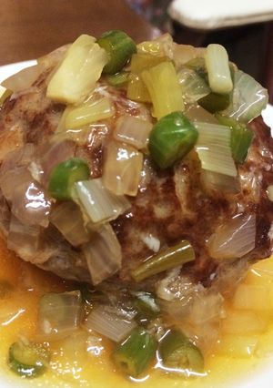 玉ねぎと長ネギのねぎネギソースハンバーグ-レシピのメイン写真