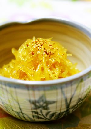 そうめんかぼちゃ（金糸瓜）の中華サラダ-レシピのメイン写真