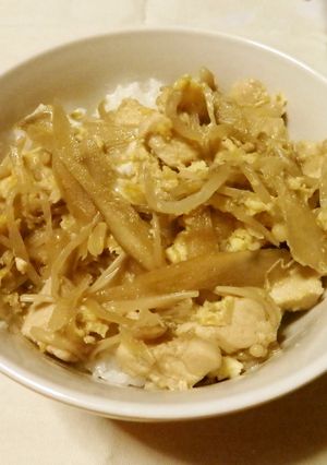 鶏肉とごぼうの卵とじ-レシピのメイン写真