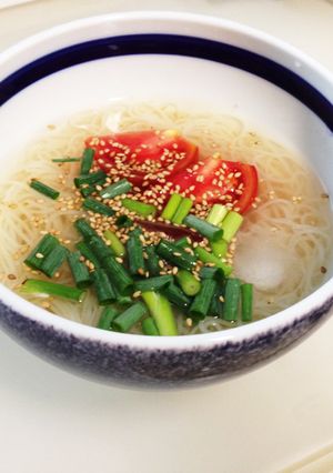 さっぱり☆鶏ガラスープの冷たいそうめん♪-レシピのメイン写真