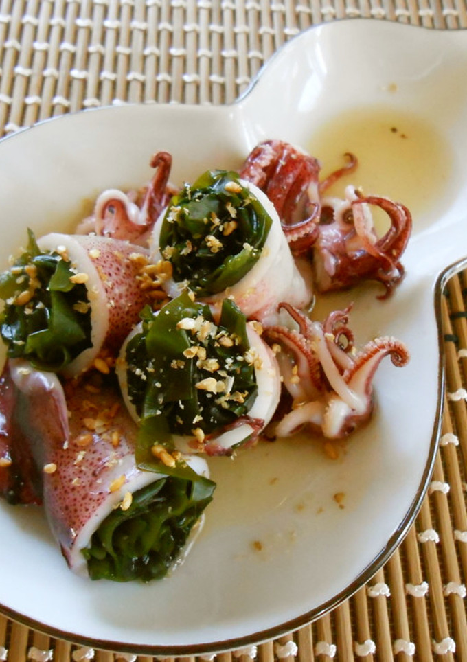 やりいかとわかめの酢の物-レシピのメイン写真