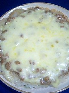 ご飯の納豆ピザ風-レシピのメイン写真