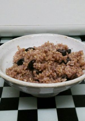 玄米ご飯【黒豆入り】-レシピのメイン写真