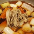 メバチマグロ、千寿葱、三関せりでねぎま鍋