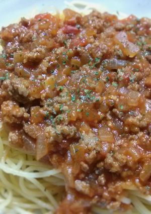 ミートソースのスパゲティ. ゜*。:゜-レシピのメイン写真