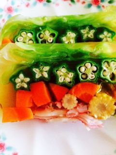 ☆コンソメスープで 野菜のテリーヌ ☆-レシピのメイン写真