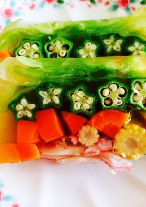 ☆コンソメスープで 野菜のテリーヌ ☆-レシピのメイン写真