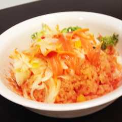 รูปของ シャリシャリトマトの冷製うどん♪