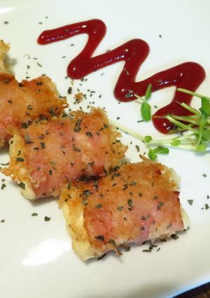 超簡単♪チーズのベーコン巻きカツレツ-レシピのメイン写真