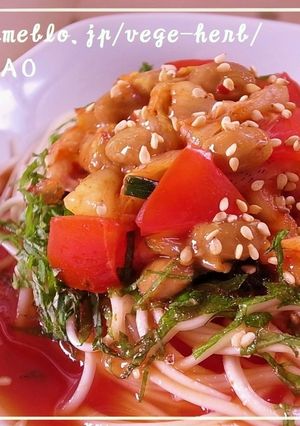 大葉が香る♪トマト素麺　-レシピのメイン写真
