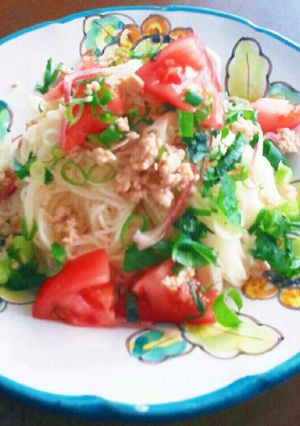 素麺の鶏そぼろぶっかけ-レシピのメイン写真