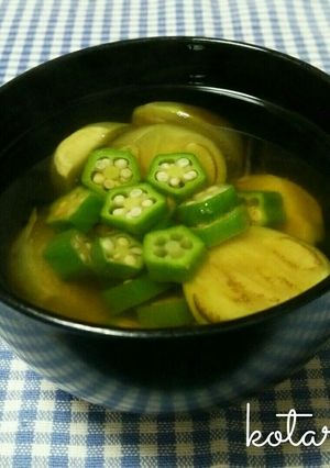 なすとオクラのお吸い物-レシピのメイン写真