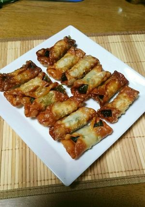 梅じそ鶏もも揚げ春巻もどき-レシピのメイン写真