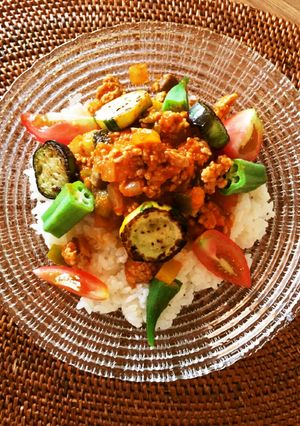 初心者でも失敗なし！夏野菜のキーマカレー-レシピのメイン写真