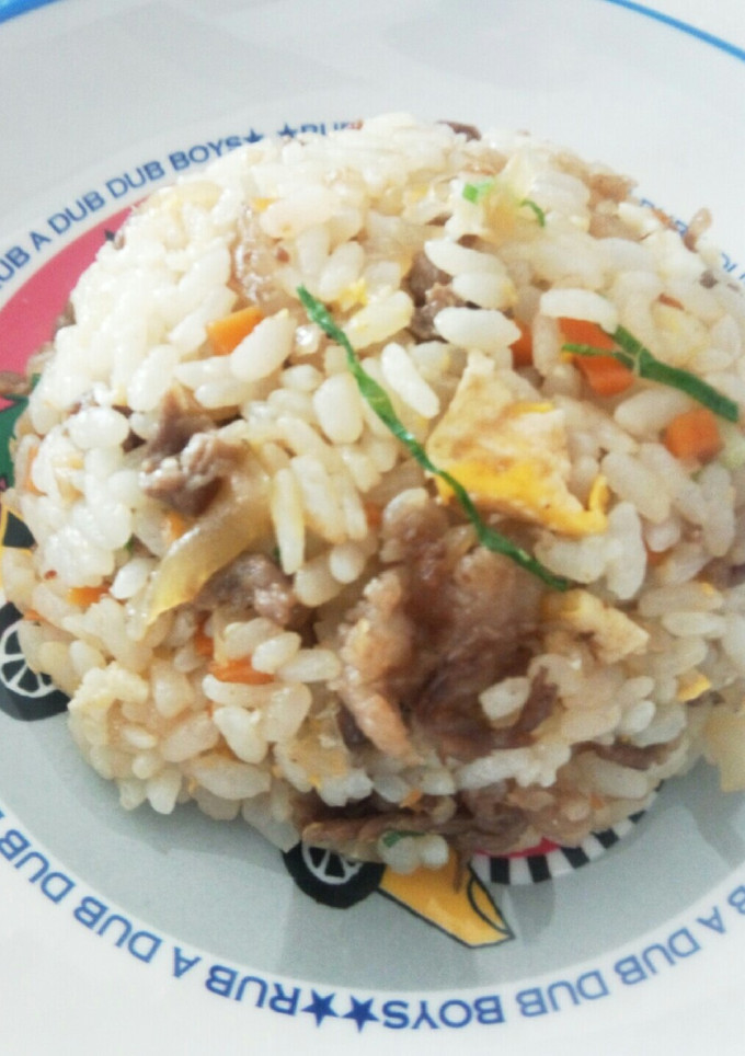 残りご飯で♡簡単牛肉の甘辛炒飯♡-レシピのメイン写真