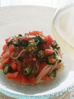 夏野菜の美人サラダ素麺-レシピのメイン写真