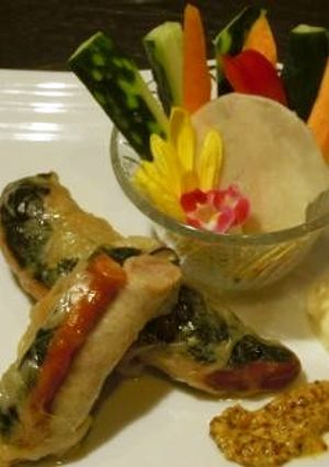 ウインナーと野菜の網油巻-レシピのメイン写真