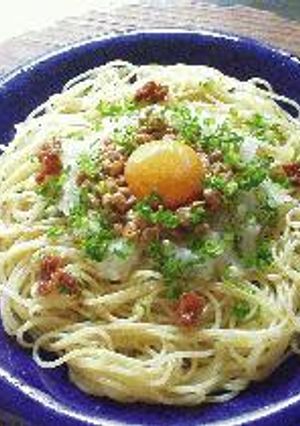 スパゲッティーニ　おろし納豆-レシピのメイン写真