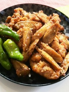 鶏肉とゴボウの甘辛-レシピのメイン写真