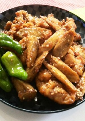 鶏肉とゴボウの甘辛-レシピのメイン写真