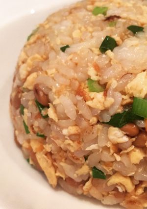 簡単シンプル！青ネギ納豆チャーハン-レシピのメイン写真