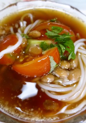 サラダ感覚！トマトと納豆のさっぱりつけ汁-レシピのメイン写真